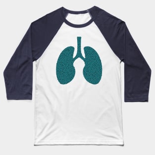 Turing Pattern Lungs (Green) Baseball T-Shirt